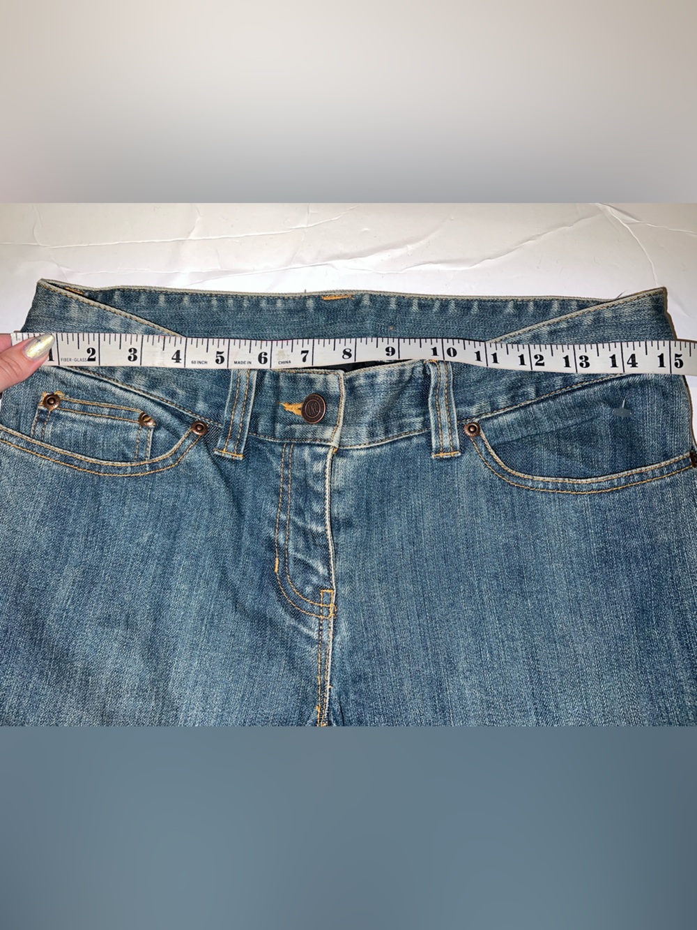 Vintage Y2K Rhinestone Skull Bootcut Jeans - Picture 6 of 10